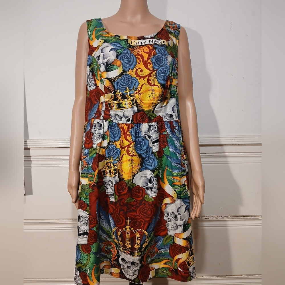 Folter Skull and Roses Carpe Noctem Dress 1X